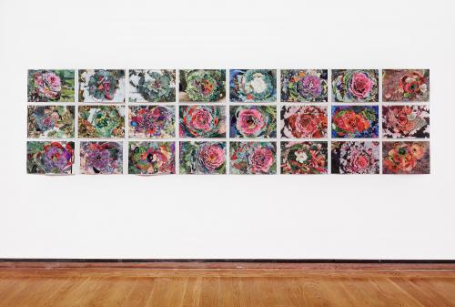 “Rosetta,” 2018, 24 Collages on Paper, 13 × 19 Inches each