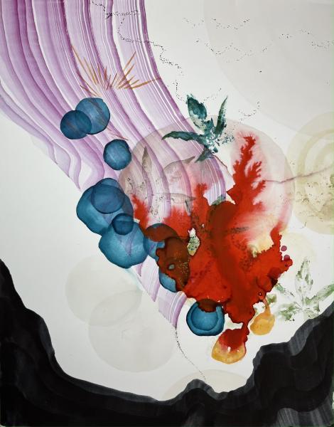 "Aeon," 2023, Watercolor on Paper, 14 x 10 Inches