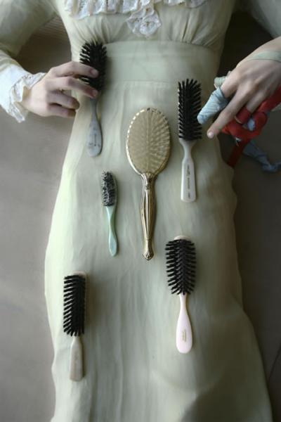 "Brushes," 2010, Inkjet Pigment Print on Cotton Rag, Hand-Painted Wood Frame, 30 x 20 Inches