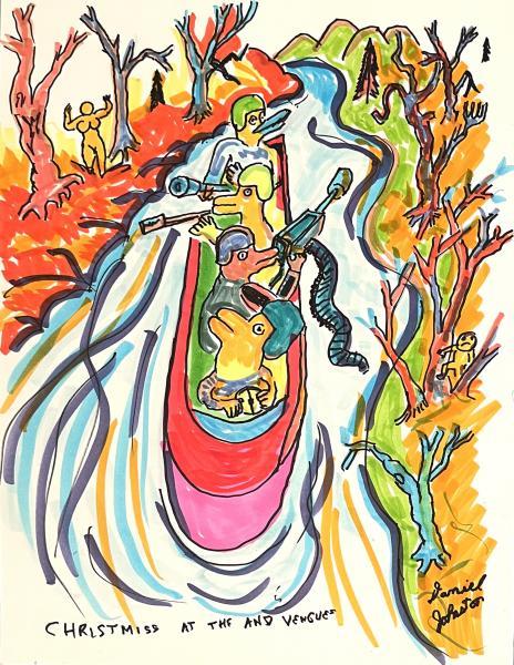 "Christmiss," 2010, Colored Marker on Card Stock Paper, 11 x 8.5 inches
