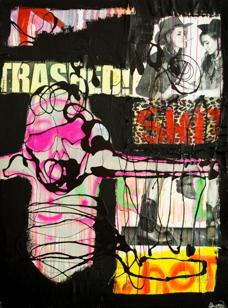 "Trashed," 2013, Mixed Media, 48 x 36 x 1.5 Inches