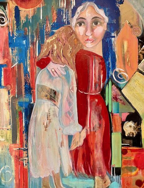 "Giving Comfort," 2016, Acrylic on Canvas, 30 x 40 inches
