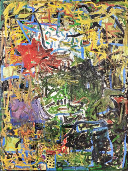 “Untitled,” 1997, Oil, Mixed Media on Canvas, 40 x 30 Inches
