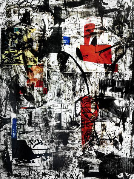 “Untitled,” 2003, Oil, Mixed Media on Canvas, 48 x 36 Inches