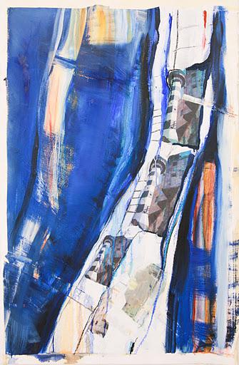 "Lighthouse," 2011, Oil on Paper, 40 x 26 Inches