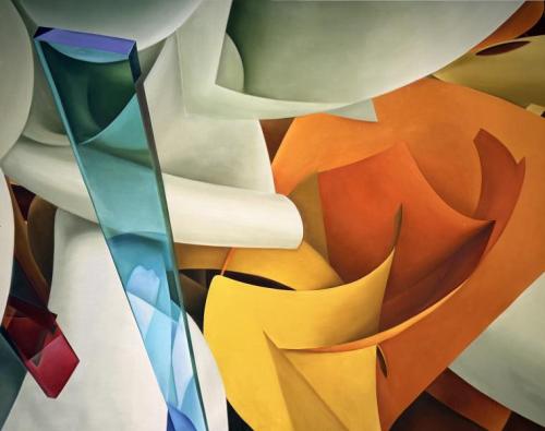 "Meaning 2," 2025, Oil on Canvas, 74 x 94 inches