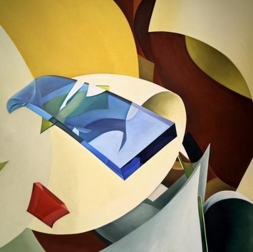 "Layout 1," 2025, Oil on Canvas, 63 x 63 inches