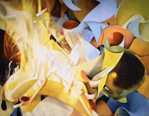 "Meaning 3," 2025, Oil on Canvas, 74 x 94 inches