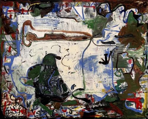 "Untitled," 1997, Oil, Mixed Media on Canvas, 48 x 60 inches