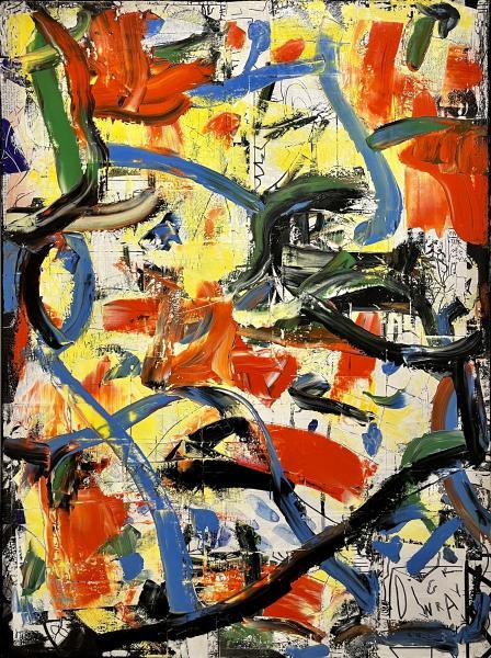 "Untitled #1082," 2003, Oil, Mixed Media on Canvas, 48 x 36 inches
