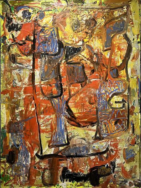 "Untitled #1076," 2003, Oil, Mixed Media on Canvas, 48 x 36 inches