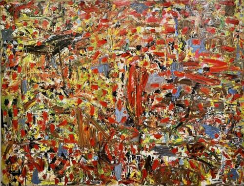 "Untitled," 1997, Oil, Mixed Media on Canvas, 68 x 89 inches