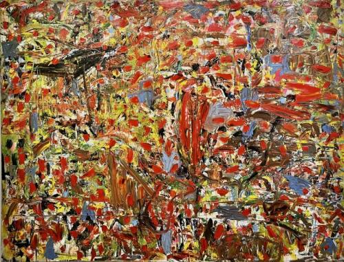 "Untitled," 1997, Oil, Mixed Media on Canvas, 68 x 89 inches