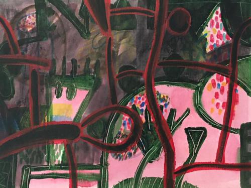 "Untitled," 1983, Gouache on Paper, 15 x 20 Inches