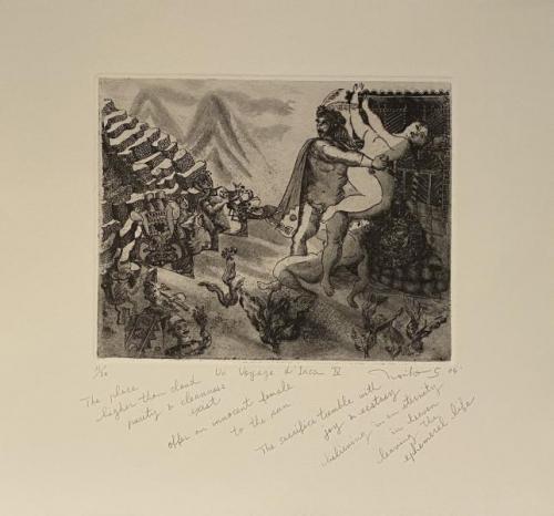 "Un Voyage D’Inca IV," 2004, Etching on Paper, Edition 11/30, 8 x 10 Inches