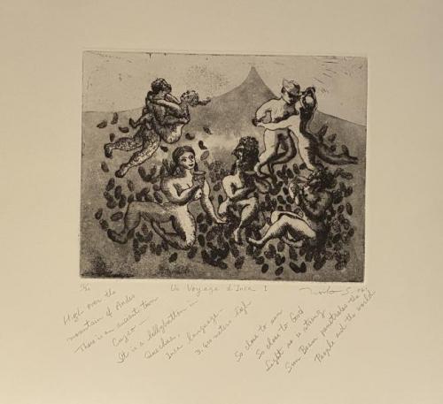 "Un Voyage D’Inca I," 2004, Etching on Paper, Edition 11/30, 8 x 10 Inches