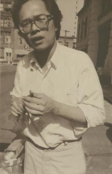 “Mel Chin N.Y.,” 1983, Silver Gelatin Print, 11 x 7 Inches