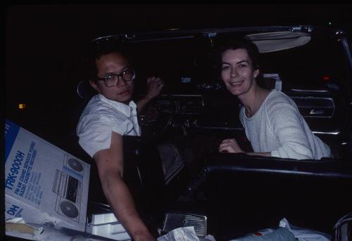 "Mel Chin and Susan Chadwick," Circa 1980, 35mm Color Slide