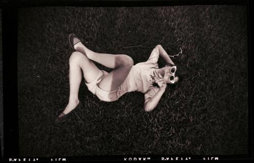 "Claire in the Grass," 1955, 616 Black and White Negative