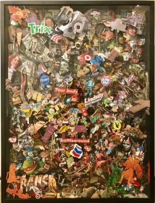 "Living in the Moment," 2018, Mixed Media, 40 x 30 Inches