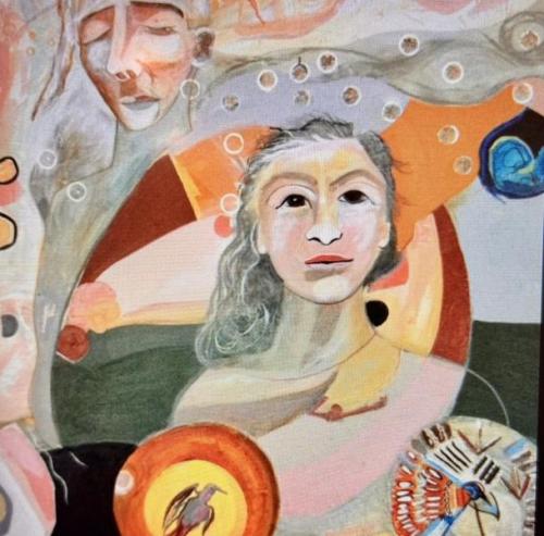 "Medicine Woman," 2019, Acrylic on Canvas, 36 x 36 inches