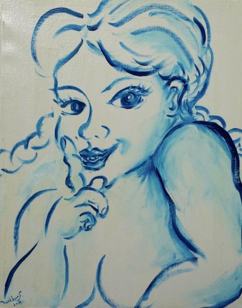 “I Love You but I have a Secret!,” 2020, Oil on Canvas, 20 x 16 Inches
