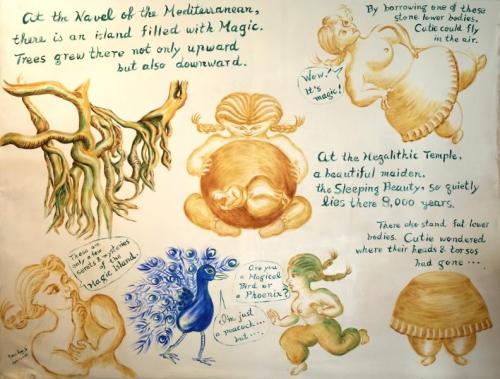 “A Few Secrets & Mysteries of the Magic Island,” 2020, Oil on Canvas, 73 x 103 Inches