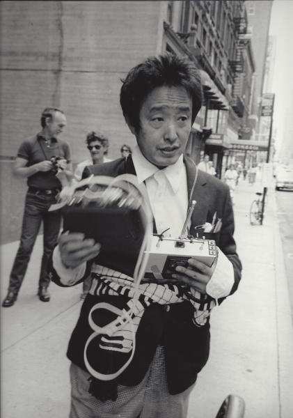 “Nam June Paik N.Y.,” 1983, Silver Gelatin Print, 10 x 6 Inches