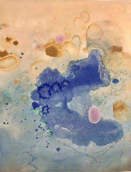 “Sediment,” 2020, Watercolor on Rag Paper, 12 x 9 Inches