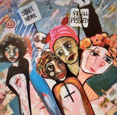 "Still Here! Still Pissed!," 2020, Acrylic on Canvas, 24 x 24 inches
