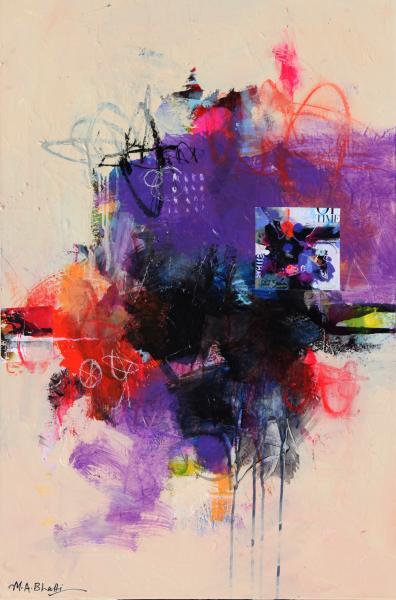 "Subtle Confessions," 2024, Mixed Media on Canvas, 36 x 24 inches