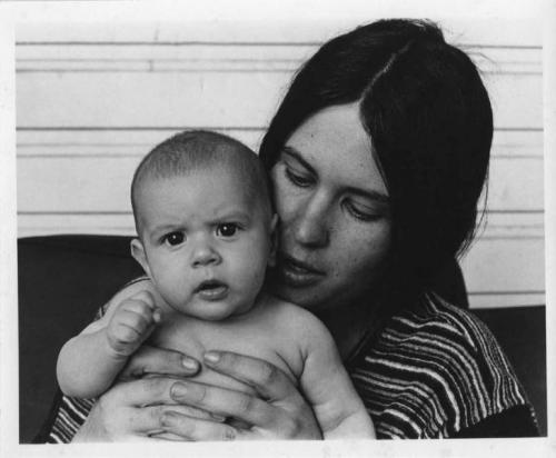 "Suzanne Paul with daughter Mercedes," 1973, Silver Gelatin Print