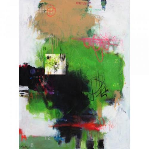 "Tranquility," 2024, Mixed Media on Canvas, 40 x 30 inches