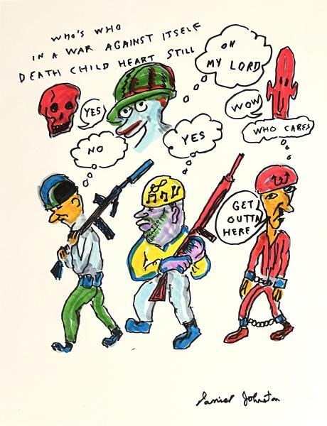 "Who’s Who," 2010, Colored Marker on Card Stock Paper, 11 x 8.5 inches
