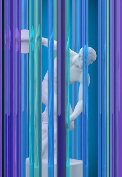 "Discobolus," 2018, Lenticular Panel, 38.5 x 23.5 Inches