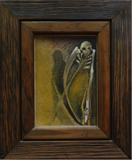 "The Reaper," 1986, Mixed Media on Paper, 11 x 9 Inches