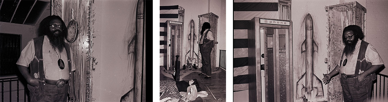 Suzanne Paul, portraits of Artist Bert L. Long, Jr, at an exhibition in New York, year unknown