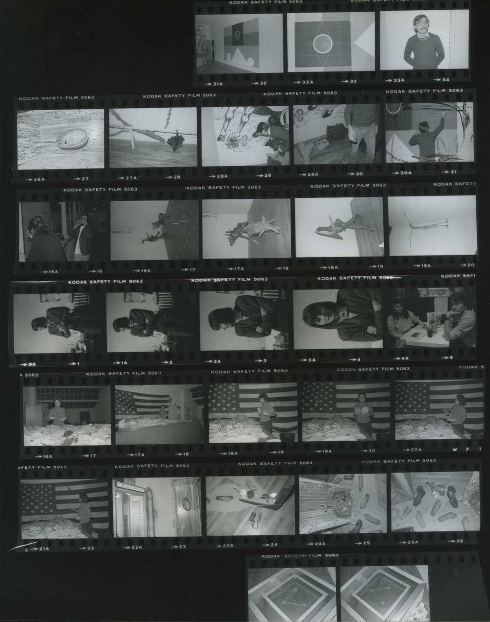 Suzanne Paul's contact proof print of documentation for Low Down Showdown