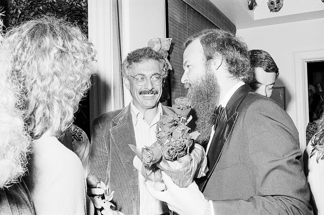 Jim Harithas at the home of Marilyn Oshman , Circa 1978, 35mm b/w negative