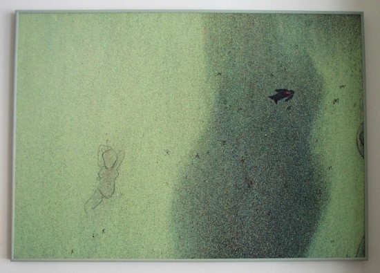Ron Hoover, Green Dancer, 1981, Oil on canvas, 47 3/4 × 67 7/8 in, MFAH permanent collection