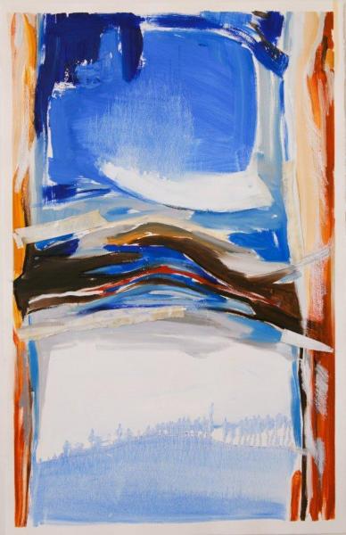 "Fragile Beauty II," 2011, Oil on Paper, 40 x 26 Inches