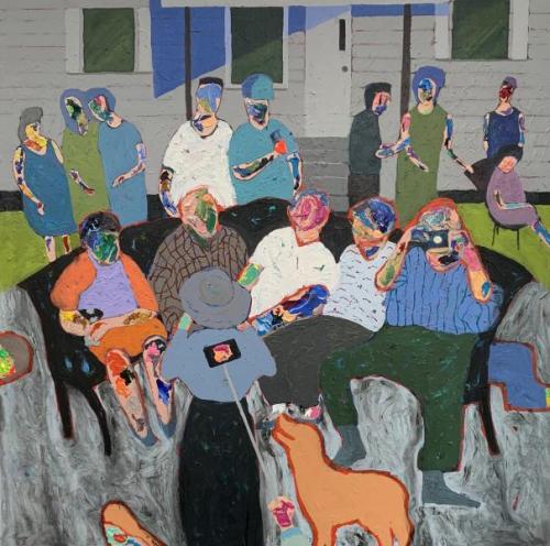 "Cousins," 2020, Oil on Canvas, 60 x 60 Inches