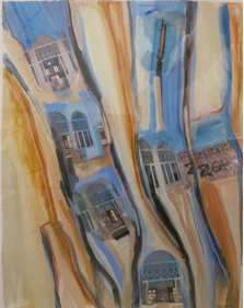 "Garden II," 2013-2014, Mixed Media on Paper, 30 x 23 Inches