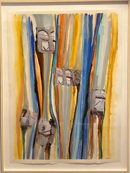 "Waiting to be Remembered I," 2013-2014, Mixed Media on Paper, 40 x 30 Inches