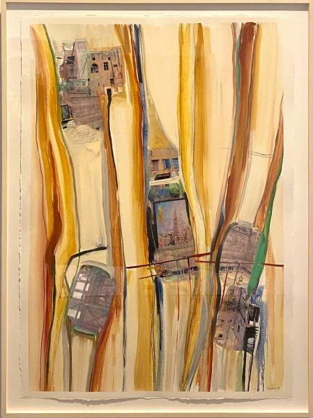"The Jobsite," 2013-2014, Mixed Media on Paper, 40 x 30 Inches