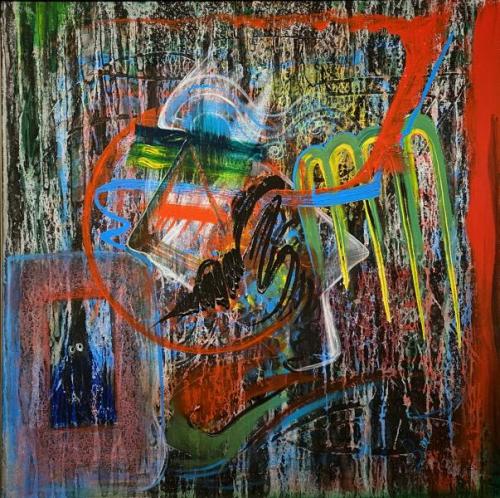 "The History of Painting #1," 2008, Acrylic on Canvas, 48 x 48 Inches