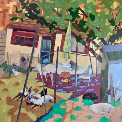 "On the Way Home," 2019, Oil on Canvas, 72 x 72 Inches