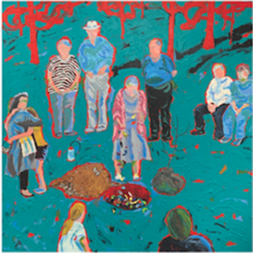 "Moments," 2019, Oil on Canvas, 48 x 48 Inches
