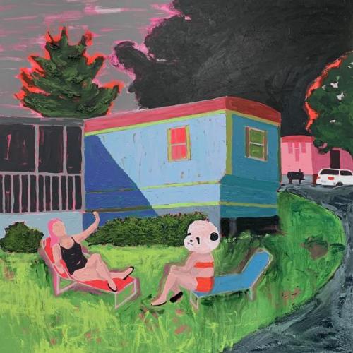 "Selfie," 2020, Oil and Acrylic on Canvas, 48 x 48 Inches