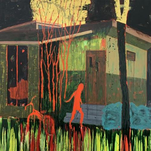 "Way Back," 2020, Oil and Acrylic on Canvas, 48 x 48 Inches